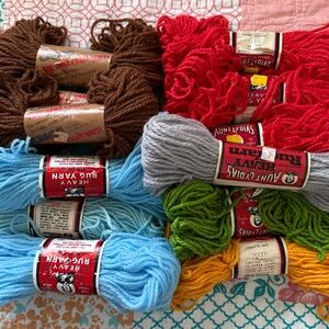 Vintage Aunt Lydia's Heavy Rug Yarn Bundle 12 skeins